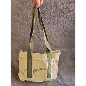 Prose Beauty Bag , Canvas Mini Tote Bag, 11" x 6" x 5" 100% Cotton